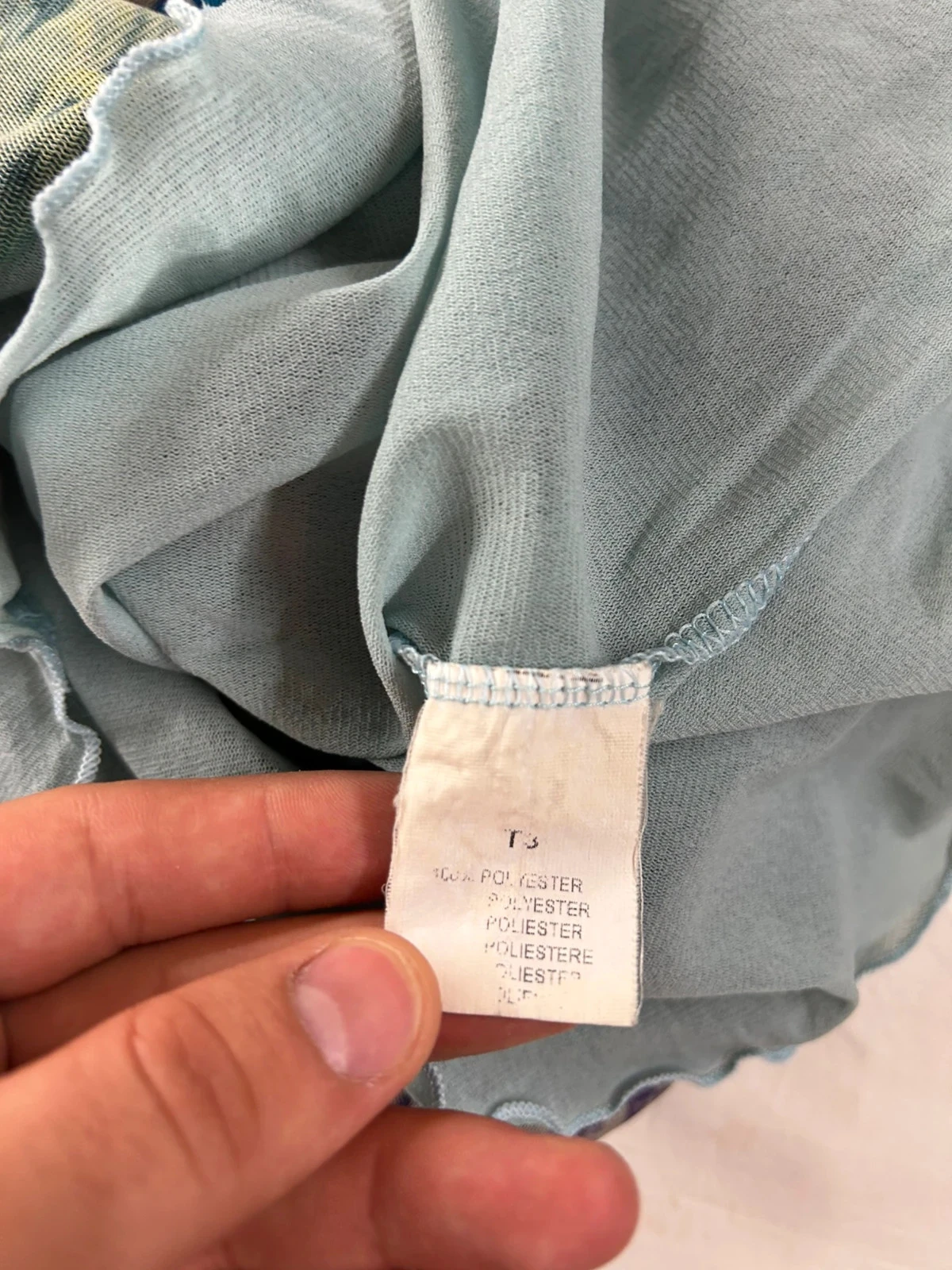 Lange mouw blouse tuniek veelkleurig prima paris vintage effect transparant kanten patronen – photo 15